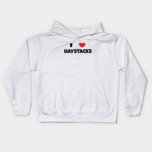 I Love Haystacks 2 Black Kids Hoodie